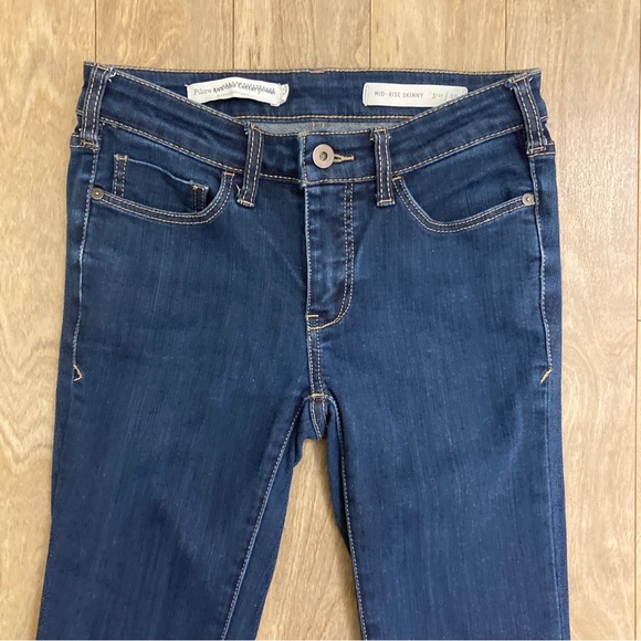 Pilcro and the Letterpress Womens Mid Rise Skinny Jeans Size 25 Medium Wash - Picture 3 of 15